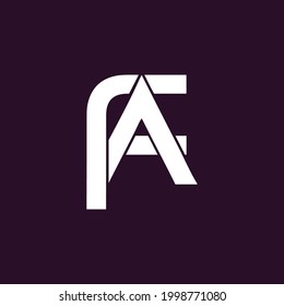 AF Letter Logo,FA Letter logo design template
