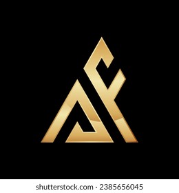 AF-Buchstaben-Logo, Dreieck-Formdesign