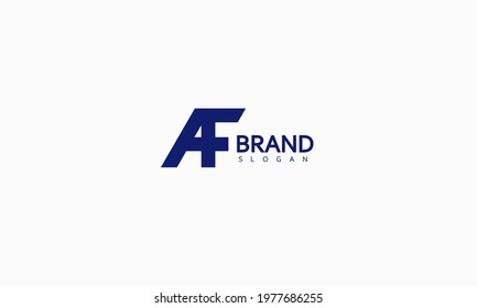 AF letter minimalist clean and strong logo vector design