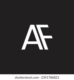 AF letter, monogram, logo vector, template, design, minimal, black white, color,