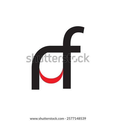 AF letter with smile logo design vector