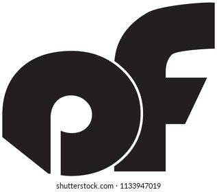 AF LETTER VECTOR LOGO