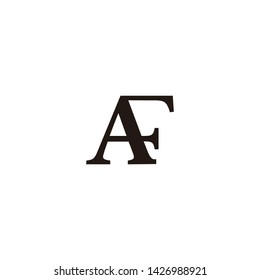 af letter vector logo design