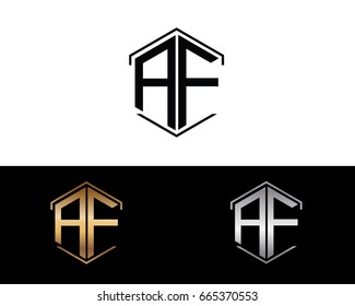 AF letters linked with hexagon shape logo