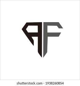 CARTAS 'AF' DISEÑO DE LOGOTIPO PARA SU NOMBRE Y MARCA DE LA EMPRESA