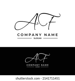 AF letters signature logo, Handwriting logo, Handwritten logo, AF, AF lettering, Letters AF