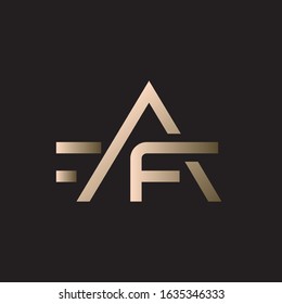 AF letters vector logo. A,F letters business emblem.