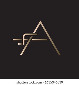AF letters vector logo. A,F letters business emblem.