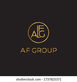 Logo vectorial de letras AF. emblema de letras A,F. Logo de negocios. Logo lineal