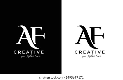 af logo design or af letter logo for your business	
