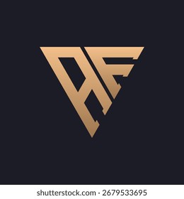 AF Logo Design. Modern, Minimal, Elegant and Luxury AF Logo. Sleek Triangle Monogram Letter AF Logo Design for Brand Corporate Business Identity.