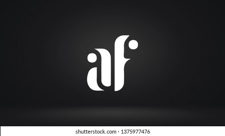 AF logo design temlplate vector illustration icon