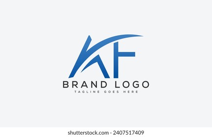 AF logo design template vector graphic branding element