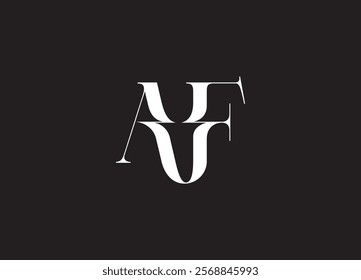 AF Logo Design Template Vector Graphic Branding Element.
