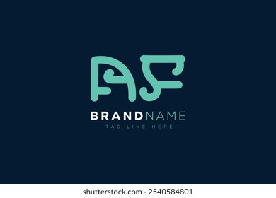 Diseño de logo AF. Este símbolo o diseño de logotipo se utiliza para identificar una empresa u organización, así como sus productos, servicios, empleados, etc.