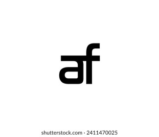 AF Logo design vector template