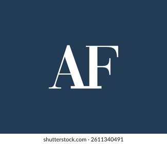 AF logo design vector template. AF