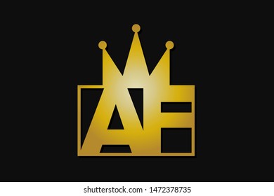 af logo with gold crown