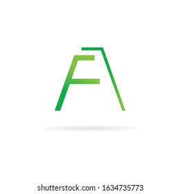 AF Logo. Letter Design Vector with Gradient Colors.