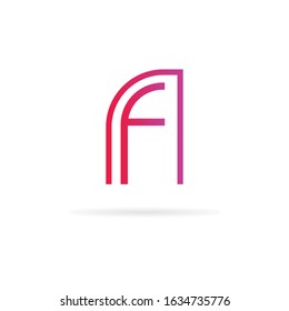 AF Logo. Letter Design Vector with Gradient Colors.