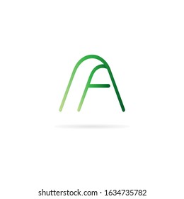AF Logo. Letter Design Vector with Gradient Colors.
