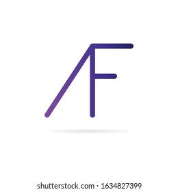 AF Logo. Letter Design Vector with Gradient Colors.
