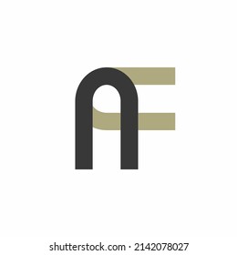 Logotipo del logotipo AF. Signo de letra de símbolo FA. Alfabeto de lujo AF. Estilo moderno y elegante para la identidad de marca de la empresa