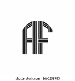 Af Logo Monogram Outline Style Linked Stock Vector (Royalty Free ...