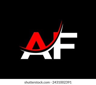 AF logo. AF Simple letter. AF letter logo design. minimal AF business and real estate brand. 