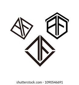 AF logo, TF logo, abstract letter logo