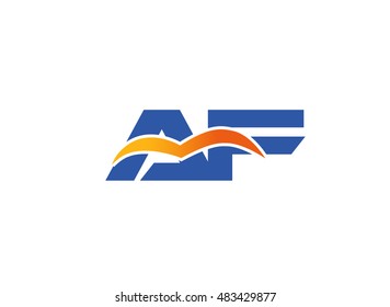 AF Logo. Vector Graphic Branding Letter Element
