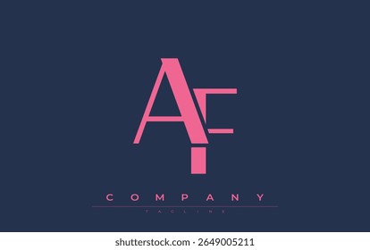 AF Modern Initials Logo Design. Branding logo with stylized initials showcasing bold design and modern aesthetic. Ideal for professional business branding or creative projects focusing on minimalistic