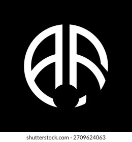  AF Modern Minimalist Circular Monogram AF Logo Design
