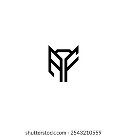 AF monograma logo diseño letra nombre de texto símbolo monocromo logotipo alfabeto carácter simple logo