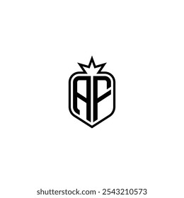 AF monogram logo design buchstabe text name symbol monochrom logotype alphabet zeichen einfaches logo