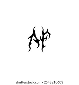 AF monograma logo diseño letra nombre de texto símbolo monocromo logotipo alfabeto carácter simple logo