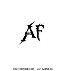 AF monogram logo design buchstabe text name symbol monochrom logotype alphabet zeichen einfaches logo