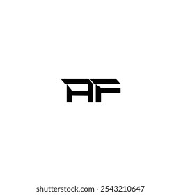 AF monograma logo diseño letra nombre de texto símbolo monocromo logotipo alfabeto carácter simple logo