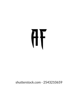 AF monograma logo diseño letra nombre de texto símbolo monocromo logotipo alfabeto carácter simple logo