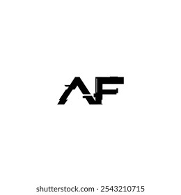Logotipo monograma AF letra de design texto nome símbolo logotipo monocromático alfabeto caractere logotipo simples