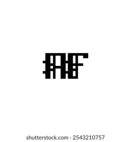 AF monograma logo diseño letra nombre de texto símbolo monocromo logotipo alfabeto carácter simple logo