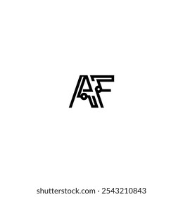 AF monogram logo design letter text name symbol monochrome logotype alphabet character simple logo