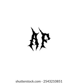 Logotipo monograma AF letra de design texto nome símbolo logotipo monocromático alfabeto caractere logotipo simples