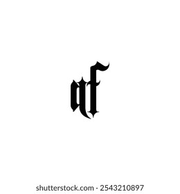 AF monograma logo diseño letra nombre de texto símbolo monocromo logotipo alfabeto carácter simple logo