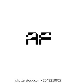 AF monogram logo design letter text name symbol monochrome logotype alphabet character simple logo