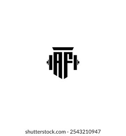 AF monograma logo diseño letra nombre de texto símbolo monocromo logotipo alfabeto carácter simple logo