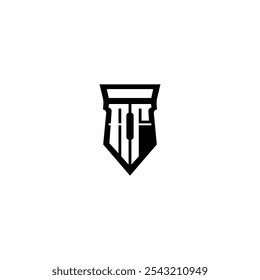 AF monograma logo diseño letra nombre de texto símbolo monocromo logotipo alfabeto carácter simple logo