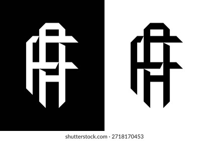 Design de logotipo de monograma AF, letras A e F de entrelaçamento minimalista, tipografia de simetria geométrica moderna para arquitetura, tecnologia e identidade de marca de escritório de advocacia