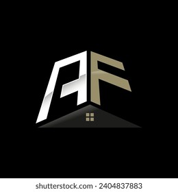 Diseño del logotipo del monograma AF, logotipo de la realeza