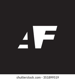 Af Negative Space Letter Logo Black Stock Vector (Royalty Free ...